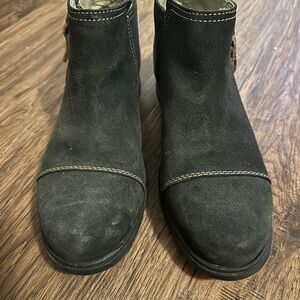 Sorel Black Suede Ankle Boots